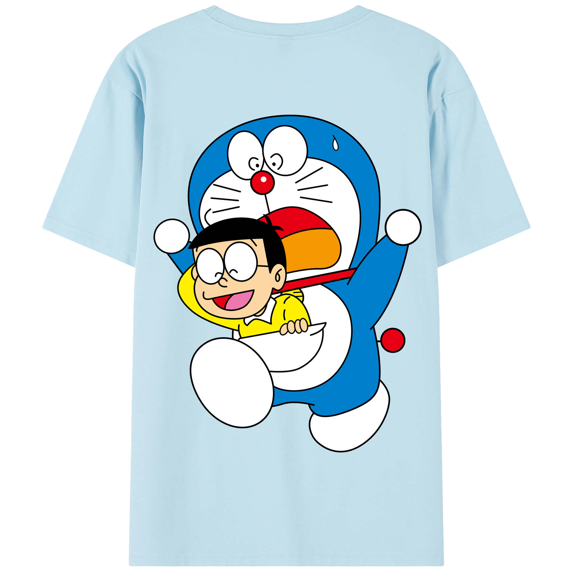 （画像用） ドラえもん Doraemon 綿100％半袖Tシャツ（背面プリント）